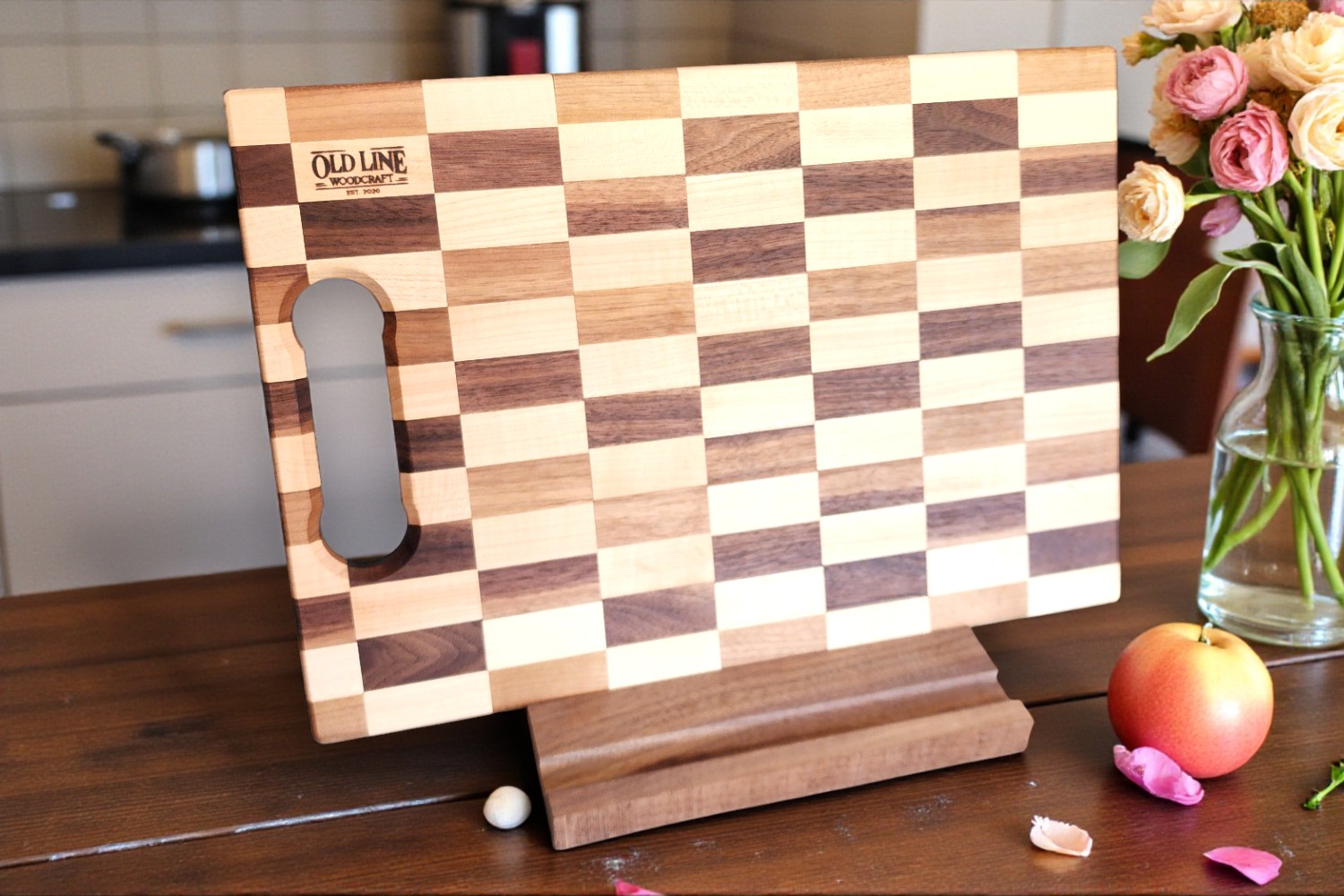Original Maple & Walnut Checker Board (#030)